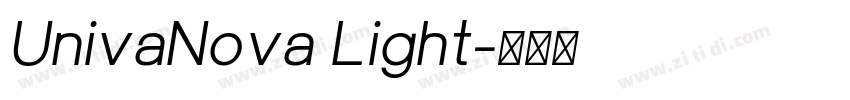 UnivaNova Light字体转换